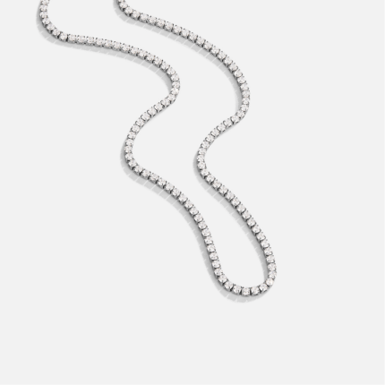 Cordelia Silver Crystal Necklace