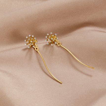 Make A Wish Dandelion 18K Gold Earrings